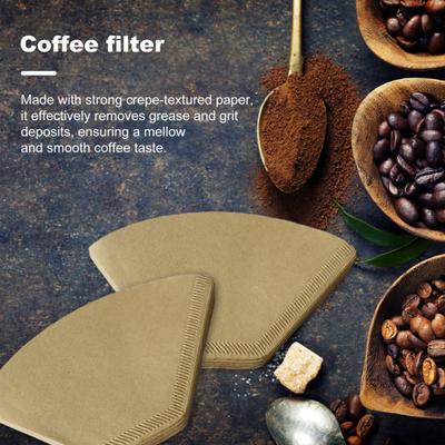 Yousheng 100Pcs Coffee Filter Paper Natural Unbleached Disposable Pour Over Coffee Dripper Cone Universal Coffee Maker Accessories
