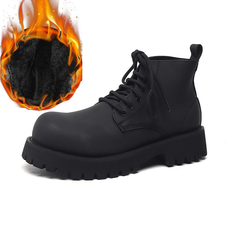 

Derby Martin boots men s high-top leather shoes heightening locomotive boots medium help boys head boots 8230-A 46