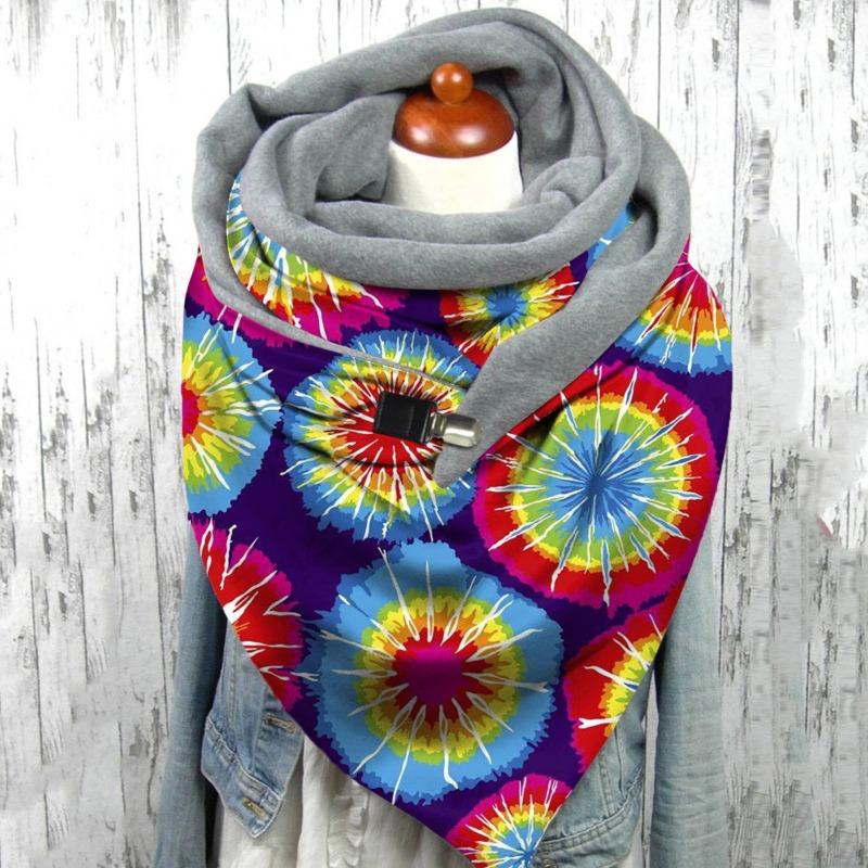 Halloween Fashion Simple Versatile Thickened Warm Shawl Christmas Printed Scarf Scarf