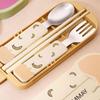 Cartoon Pattern Ice Cream Cutlery Set Reusable Kids Chopsticks Fork Spoon Set  Office