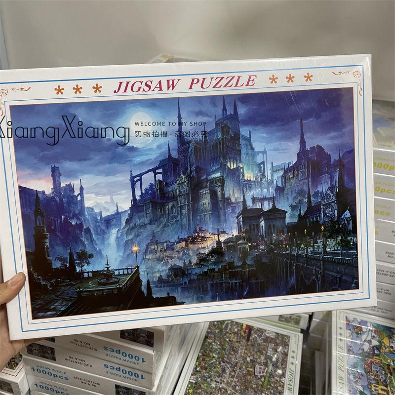 1000 stukjes Black Hell Legpuzzel Puur Zwart creatief doe-het-zelf puzzel Creativiteit Stel je speelgoed voor Magische puzzels geduld speelgoed