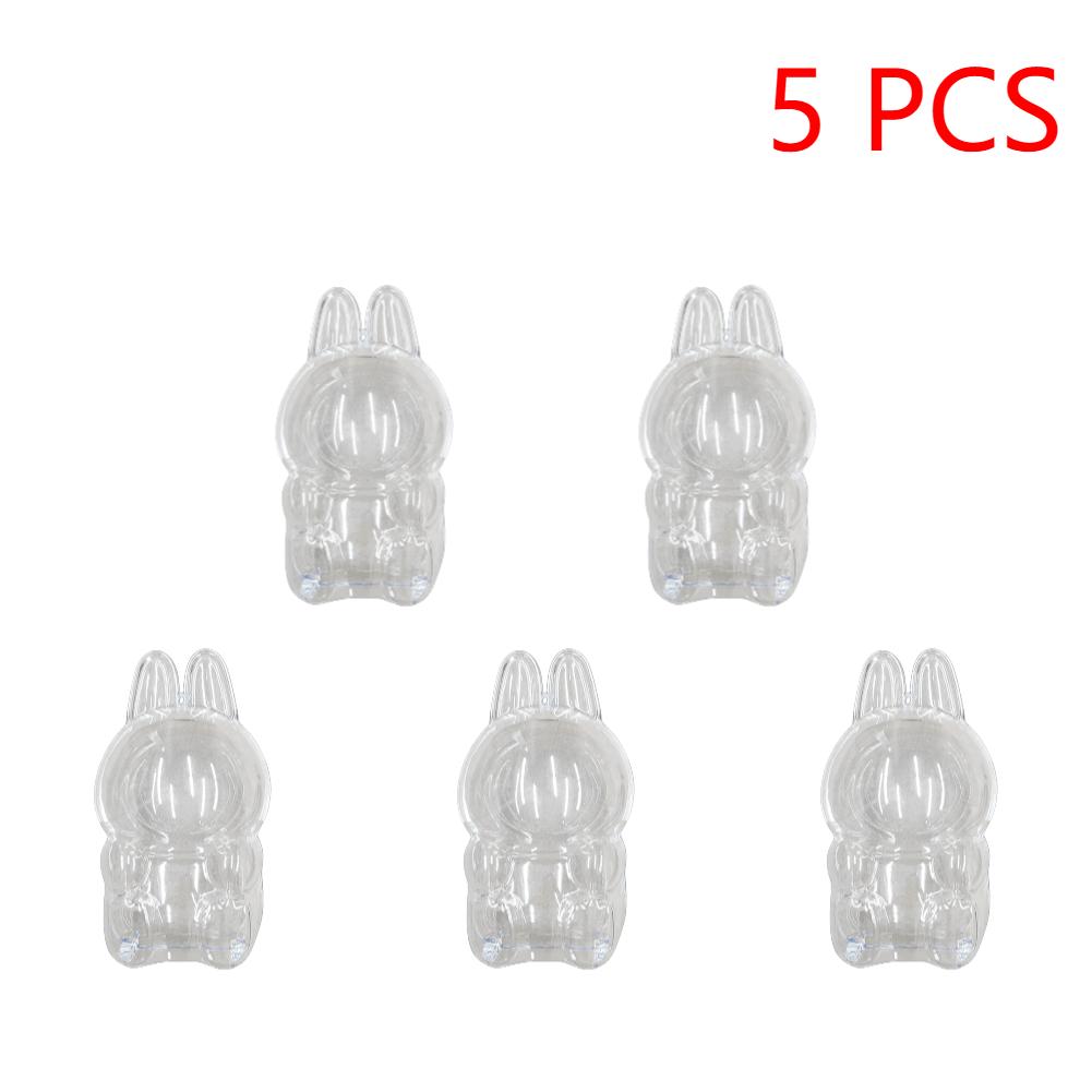 For Labubu Transparent Protective Cover 1-5PC Monster Toy Elf Doll Case Storage Box Cute Elf Plushie Display Cover for Doll Gift