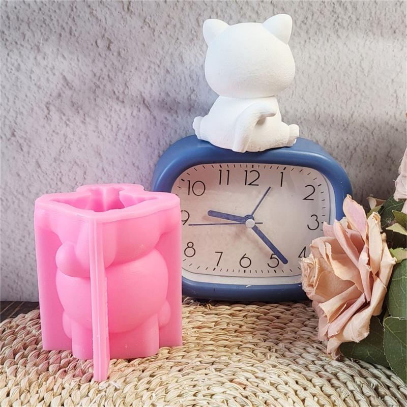 3D Cats Candle Mould Handmade Silicone Molds Soap Molds Ornament Molds Castings Molds Animal Molds Craft Supplies