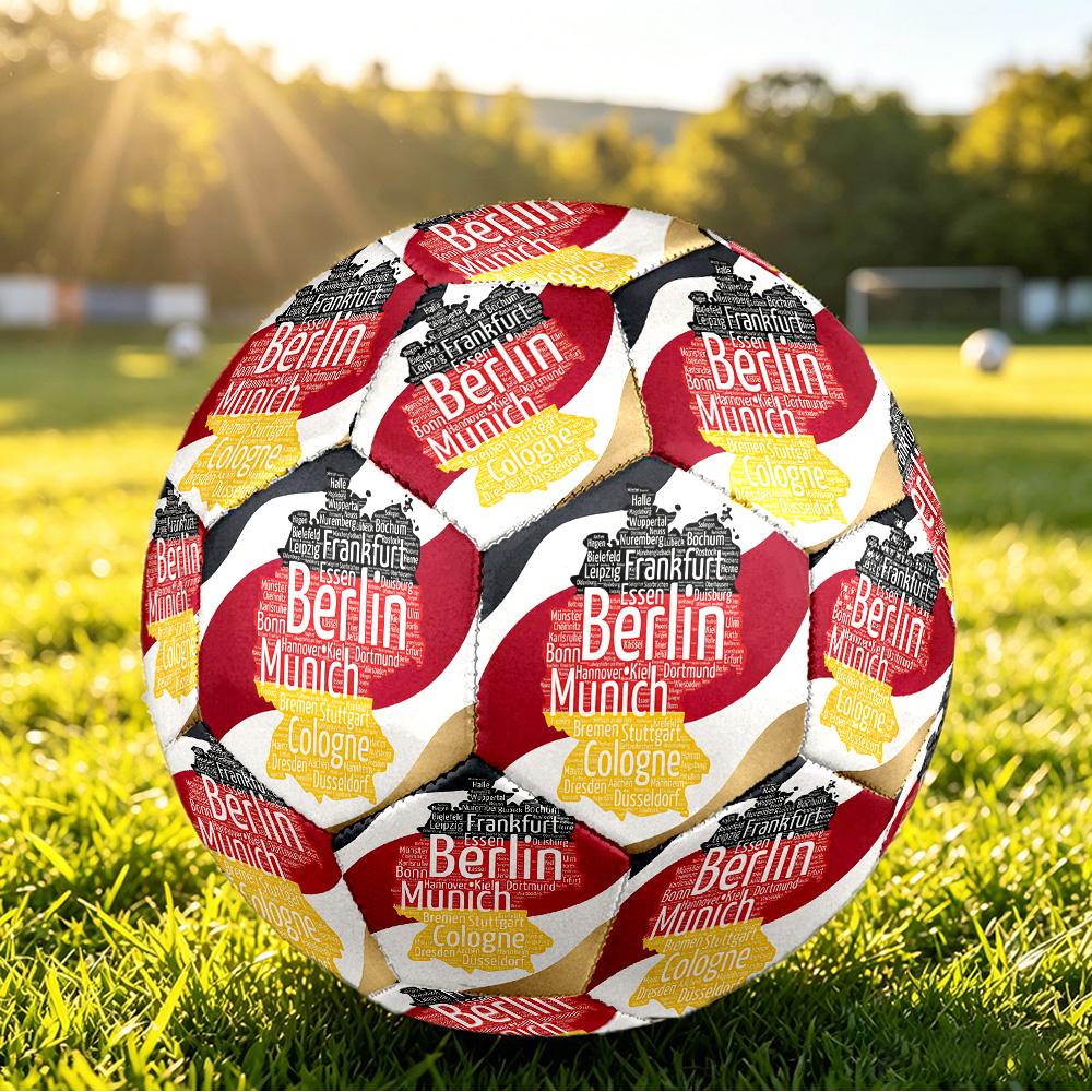 Germany Football Printed Size 5 Soccer Ball Wear Resistant Standard Adult Training Football Fan Gift for Indoor Outdoor Match Sports