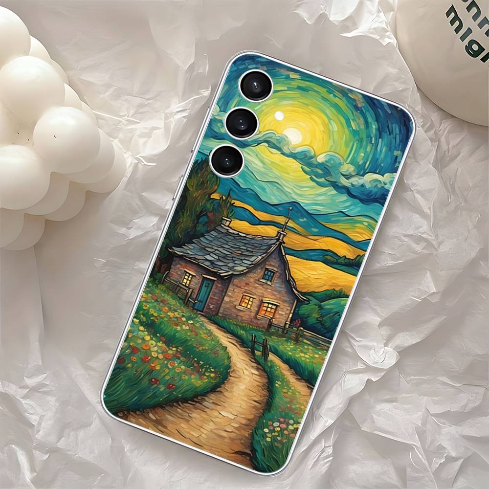 

Rural Scenery Wheat Field Art Phone Case For Samsung Galaxy Transparent Cover A52 A12 A51 S21 Edge S22ULTRA S23 S24 S20LITE Plus A21S