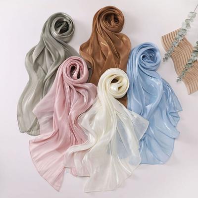 Chiffon Sunscreen Shawl Shining Ramadan Long Scarf Fashion Chiffon Hijab Veil Outdoor