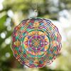 10 Inch Colorful Metal Wind Spinner with 360 Degree Rotating Hook No Battery Needed Vibrant Garden Decor Gift for Family Friends