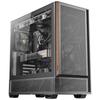 Antec P30 AIR, um gabinete ATX mid-tower com três ventoinhas PWM, duas ventoinhas PWM reversas incluídas, uma frente em malha metálica com detalhes em madeira premium, suporte para