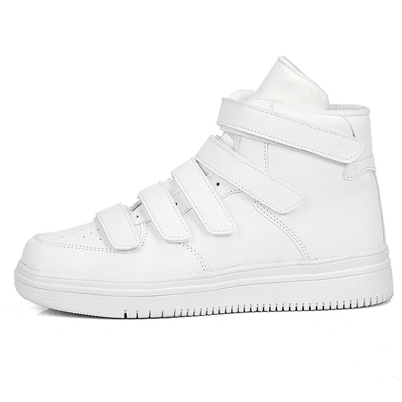 Hot sale Men High Top Skateboard Shoes 2025 Leather Casual Sneakers Men Street Trend Men's White Sneakers zapatillas de hombre
