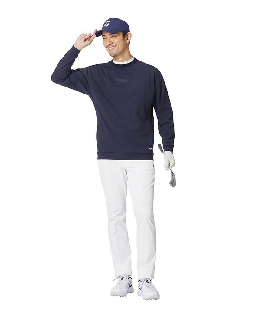 TaylorMade Back Logo Crew Sweatshirt, Navy, Size L, Men's, 2025SS UN610