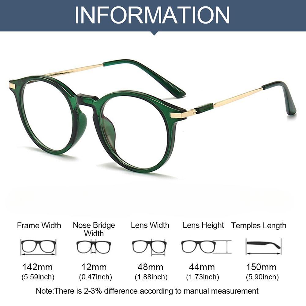 Fashion Anti Blue Light Glasses Round Reading Glasses Presbyopic Eyeglasses Vision Care Women Elderly