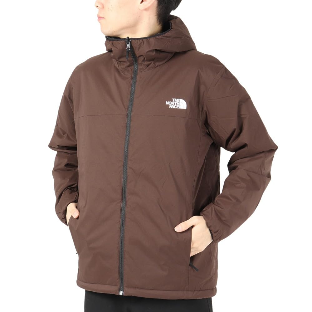 The North Face Reversible Anytime Insulated Hoodie for Water Coal Size L Men, Repellent, Windproof, Warm, Brown,