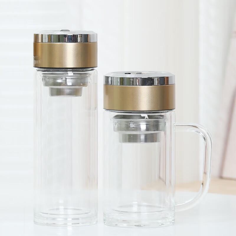 Zeyu HSD-001D Double-Wall Insulated Glass Tea & Office Mug