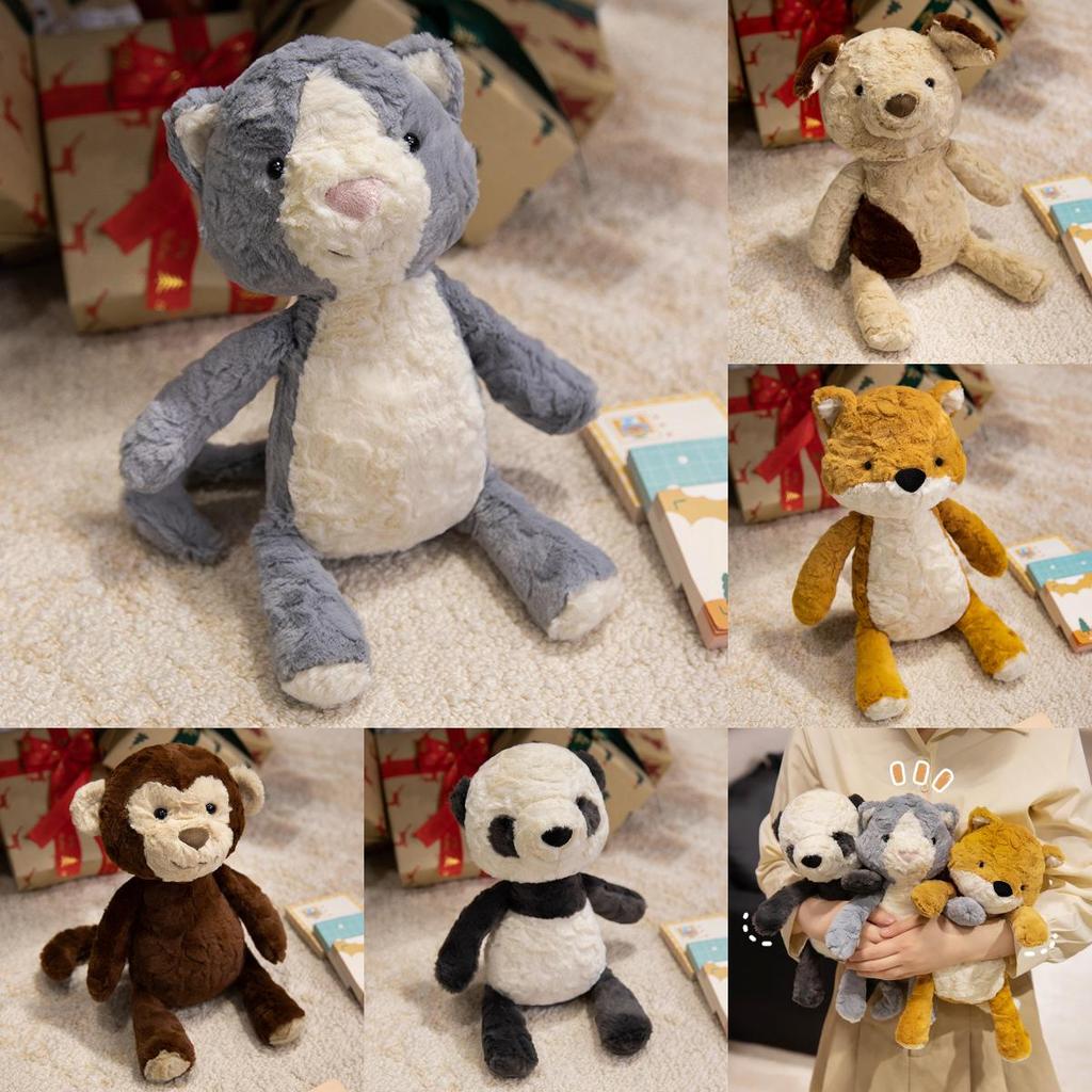 Plüschtier Affe Katze Fuchs Panda Stofftier für Kinder Geschenk