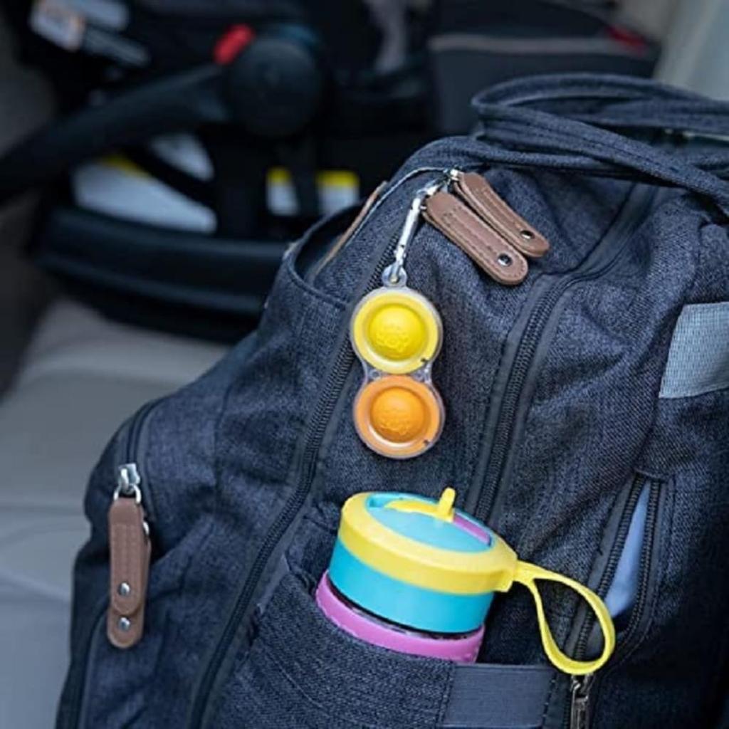 Brinquedos Fat Brain Simple Dimple Clear 3 cores Chaveiro de apertar Autêntico Tamanho Único (cores aleatórias) FA334-2