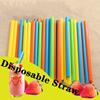Disposable 100 X Large Drinking Straws Bubble Tea Smoothie Milkshake Colorful