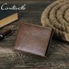 CONTACT'S Fashion Genuine Leather Wallets Men Magnetic Buckle 4 Card Holders Money Bag Male Daily Travel Gift Money Clips