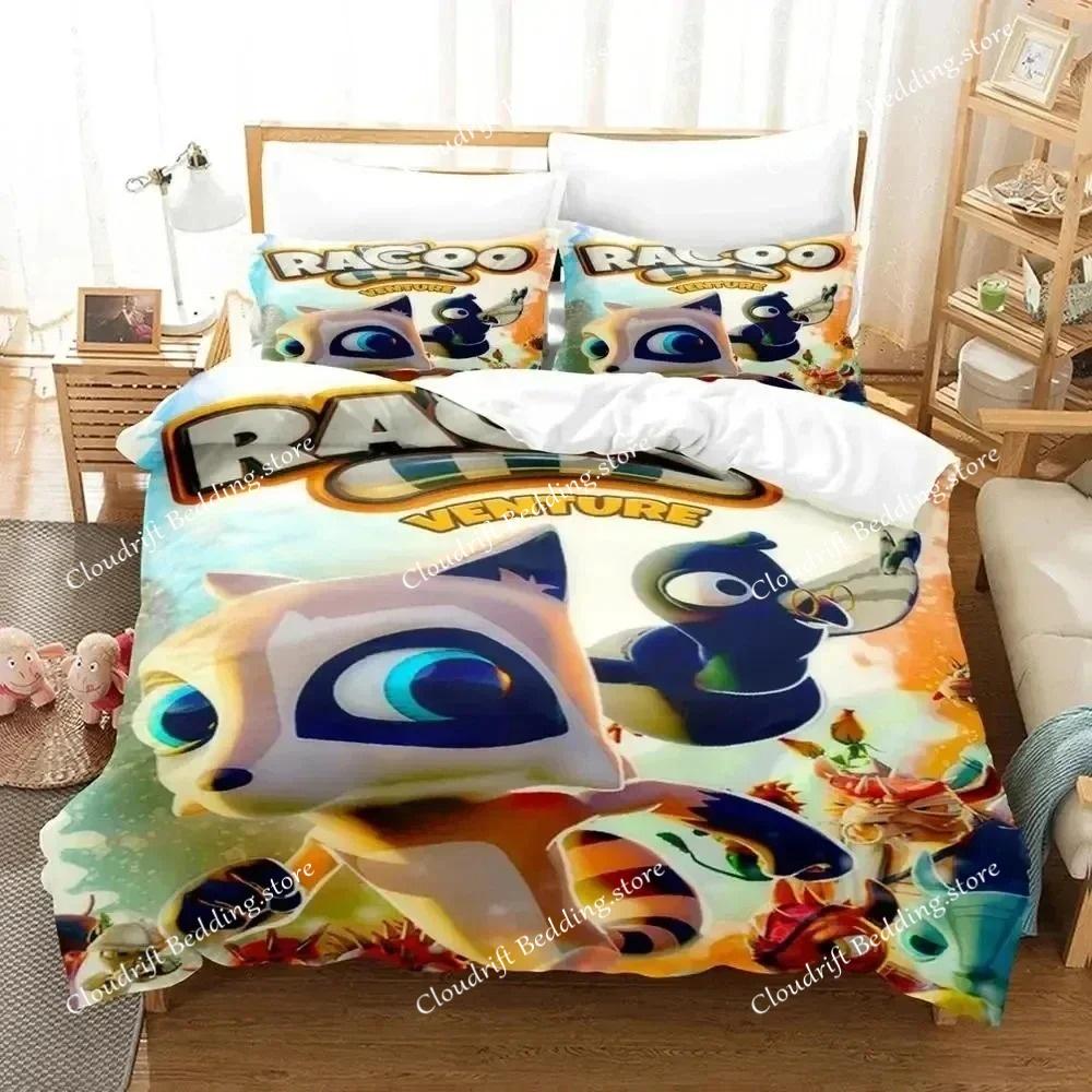 Game Raccoo Venture Bedding Set 3D Print Quilt Cover Pillowcase Comforter King Queen Size Duvet Cover Bed Set for Boys Adult