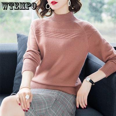 Women's Sweaters Turtleneck Pullovers Autumn Winter Sweater for Women Thick Loose Elasticity Knit Top