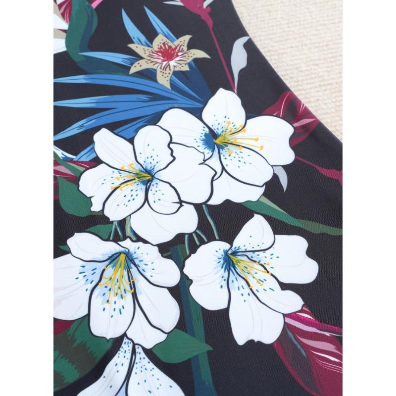 2026 New Racing Swimsuit Women's Personalized Printed One-piece Boxer Briefs Casual Conservative Swimwear