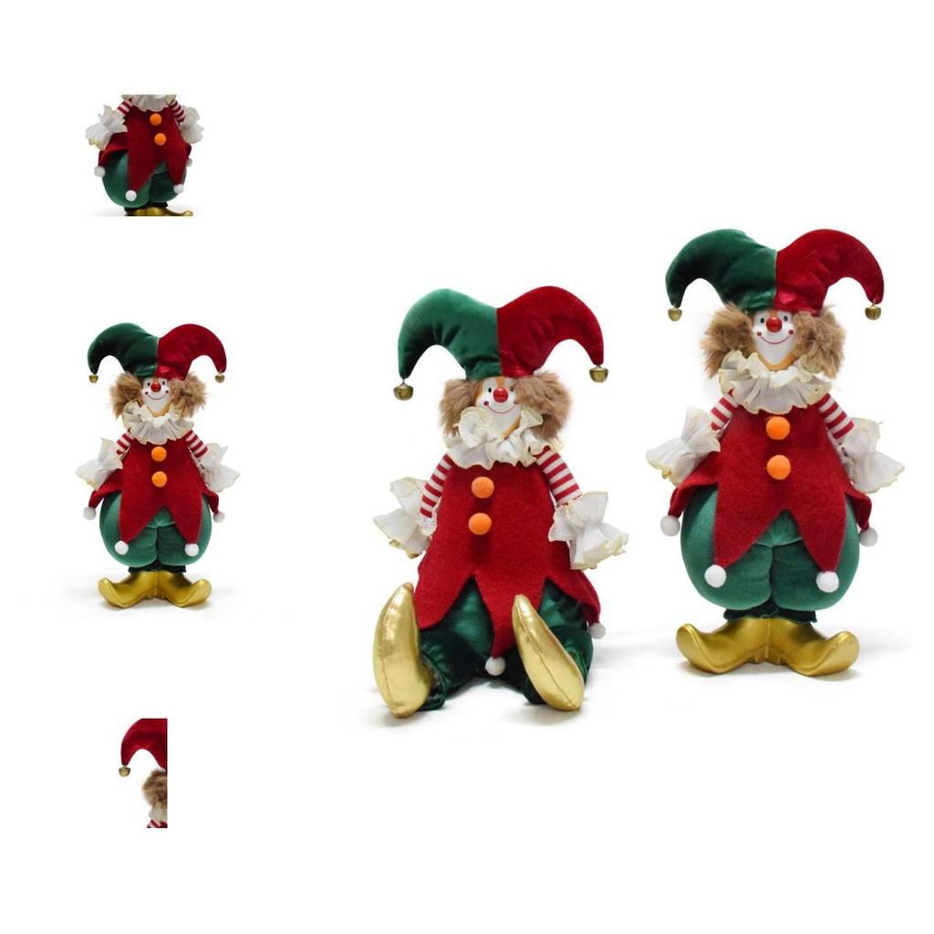 Charming Handmade Clown Figurine For Christmas Decor Plush Material Festive Gift Ideal For Holiday Spirit