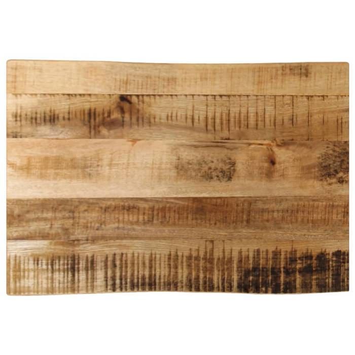 VidaXL Dessus de table bord vivant 50x40x2,5 cm bois de manguier brut, dessus de table en bois, dessus de table d'appoint, 370655