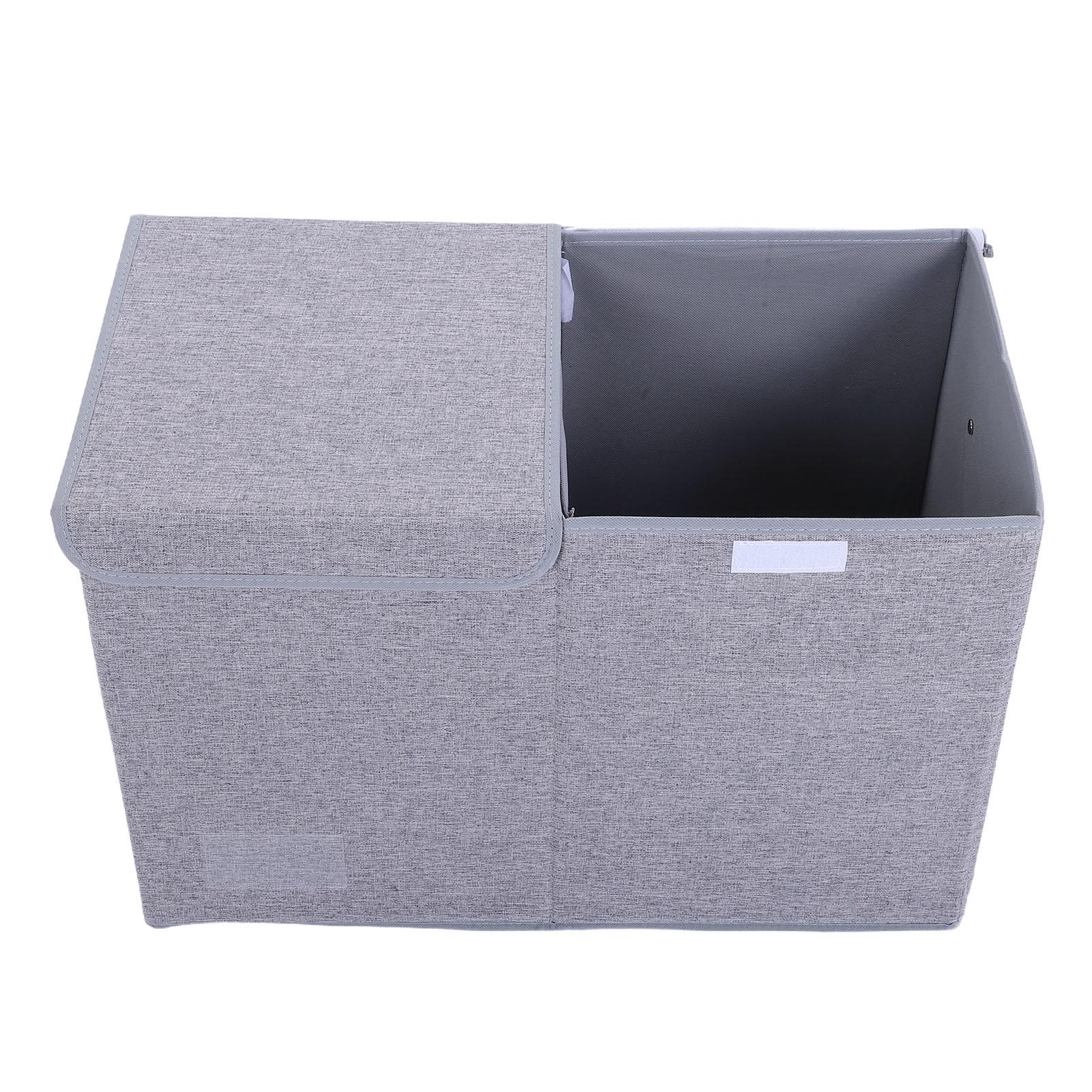 

Large Toy Box Storage with Lid Folding Sturdy Toy Chest Storage Bin Box with Handles for Nursery Playroom Living Room Bedroom Gray