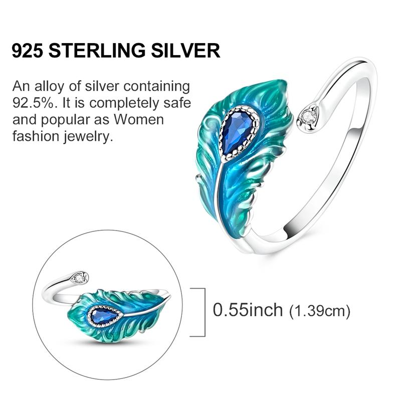 Original 925 Silver Ring Sparking Bee Eye Sun Moon Star Open Rings for Women Girls Jewelry Birthday Anniversary Engagement Gifts
