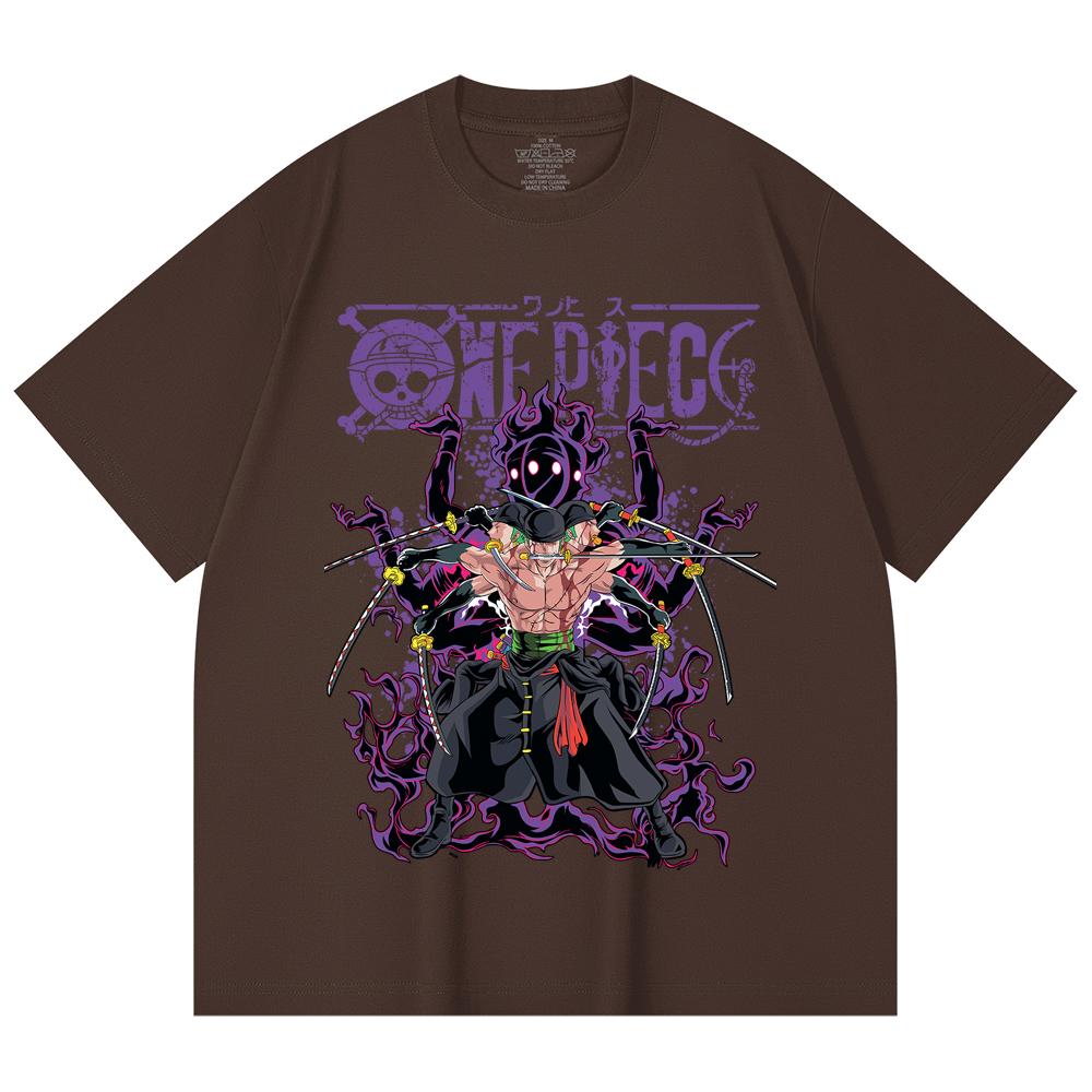 230 Gsm 100% Cotton One Piece V65 Zoro Print Unisex Heavy Cotton T Shirt