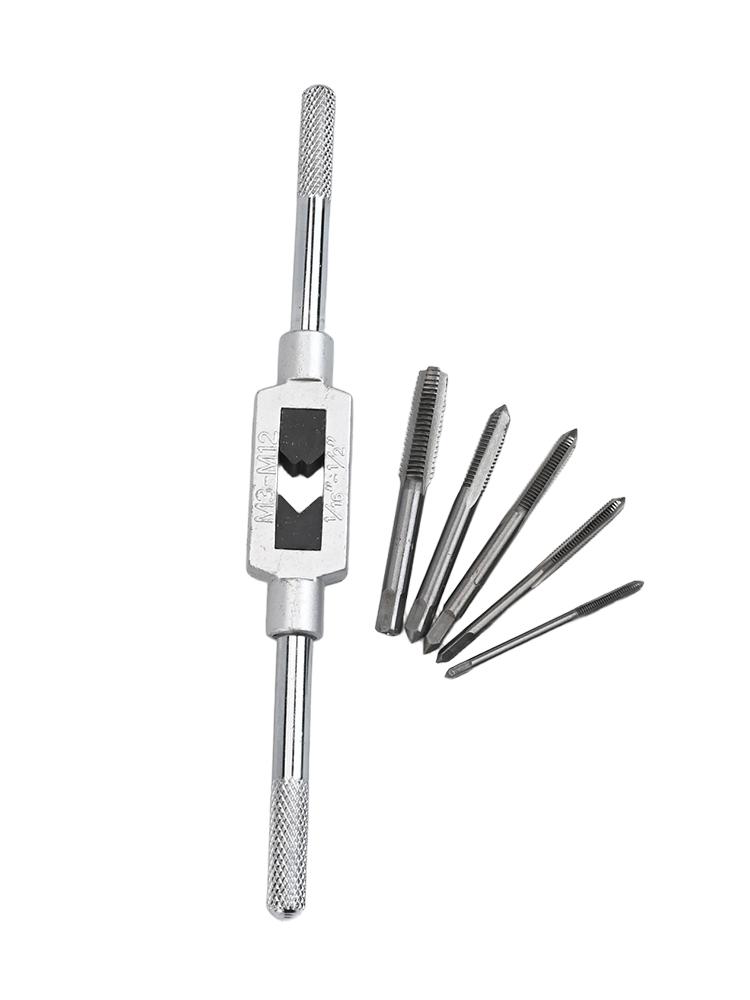 Machinery Repair Tools Adjustable Tap Die Set Threading Repairs ForM3*0.5mm, M-4*0.7mm, M5*0.8mm, M6*1.0mm, M8*1.25mm