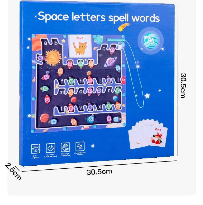 Montessori Magnetic Alphabet Maze Letter Puzzle  Gifts for Kids Parking Lot Puzzles for Children Preschool Girls Toys for Kids