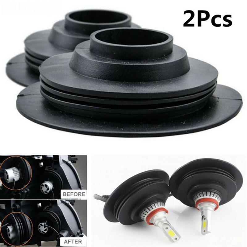 

2Pcs Soft Rubber Dust Cover For Car Auto Headlight Universal Led Light Seal Cap Car Led Headlight Bulb Waterproof Dust Cover onesize