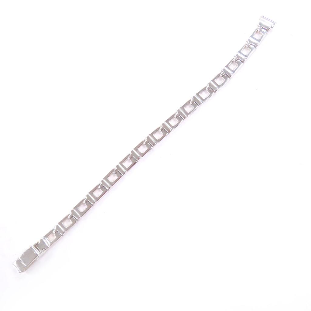 Great GUCCI Bracelet G Logo Accessories Silver SV925 Mens Used