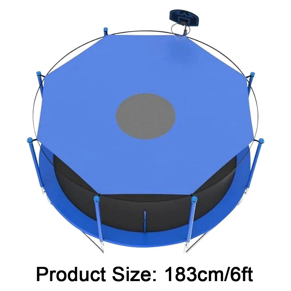 6/8/10ft Trampoline Cover Anti-UV Waterproof Trampoline Shade Cover Sunshade Roof Accessories for Outdoor Backyard Playground