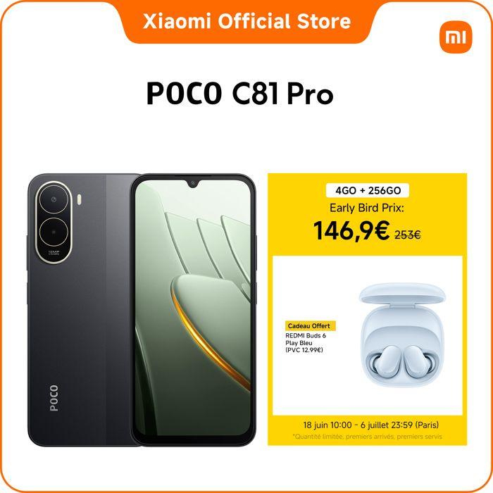 Smartphone POCO C81 Pro 4+256GB Black