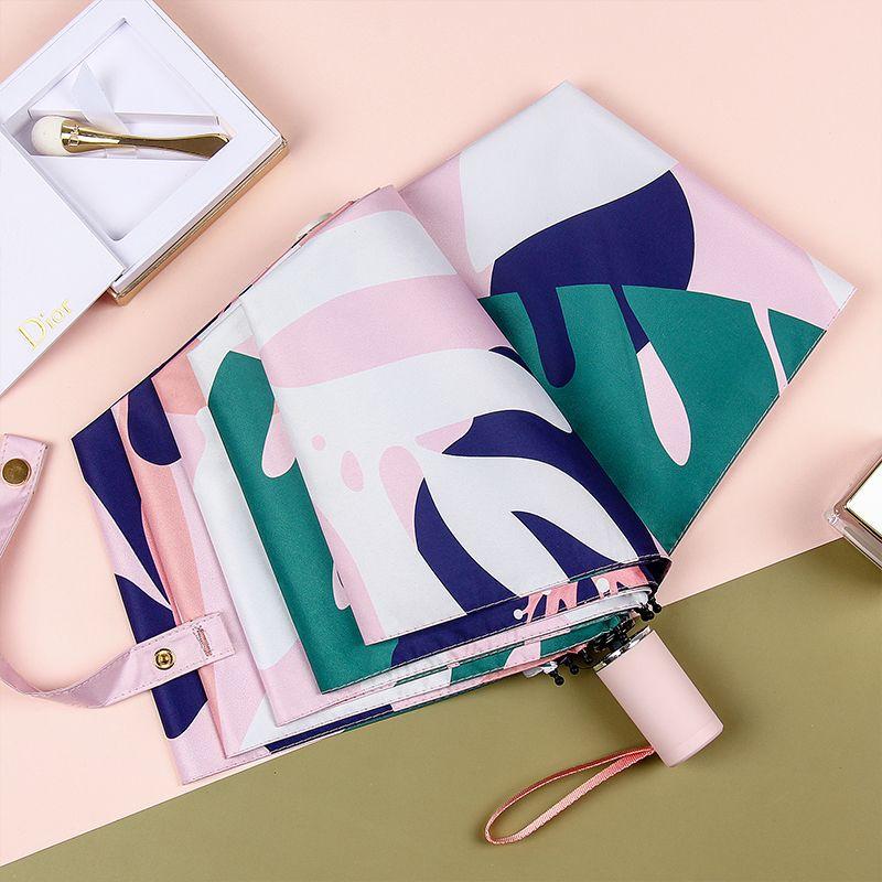 

Автоматический анти-УФ-зонт с тремя водонепроницаемыми полосками для солнечных и дождливых дней, модный минималистичный дизайн для элегантных женщин