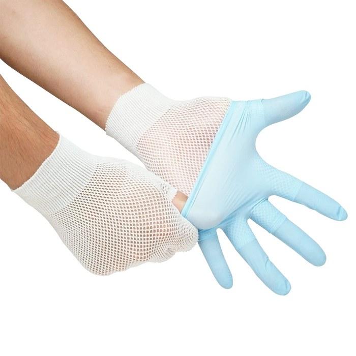 [Ace] Inner Gloves 5 Pairs (10 Gloves Total) Mesh Type AG795 White One Size Fits All.