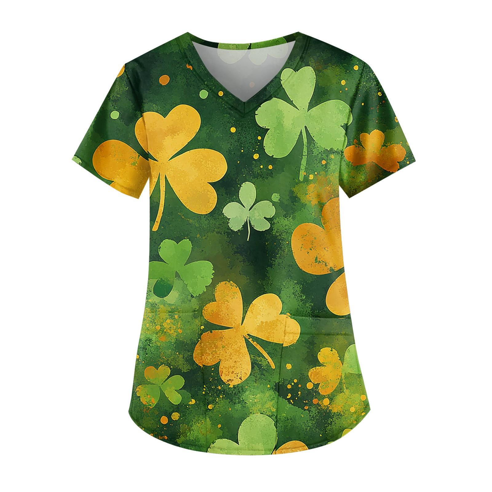 

Женские модные повседневные топы с v-образным вырезом и защитная спецодежда с принтом XL жёлтый