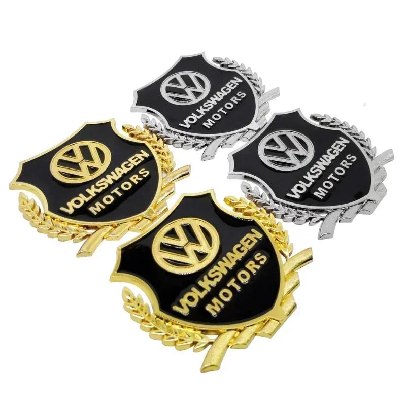 2025 Hot 2pcs Decal for Volkswagen Golf MK4 MK6 MK7 Jetta Touareg Beetle Passat Polo Tiguan CC Car Body Sticker Metal Emblem Sty