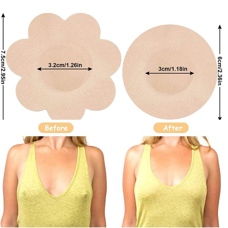 10 Pcs Chest Stickers Disposable Chest Stickers Petals Comfortable Invisible Satin Self-adhesive Chest Stickers ZH
