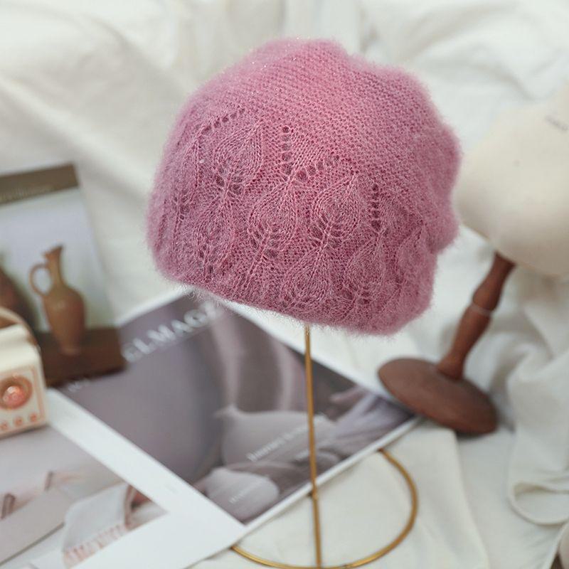 Korean Double-Layer Warm Wool Knit Hat with Velvet, All-Match Winter Fashion for Women