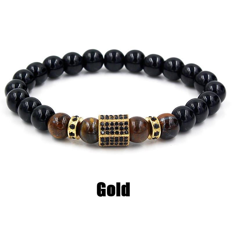 Thai Amulet Bracelet Jewelry Bangle Tiger Eye Energy Elastic Retro Vintage Protect Charm Talisman Powerful Money Wealth Success Health Lucky Unisex