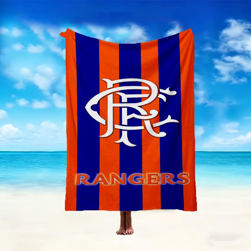 1pc Rangers FC Blanket, Home Printed Throw Blanket - Soft Blanket Gift for Family, Washable Sofa Bed Blanket