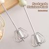 Egg Whisk Stainless Steel Whisk Cream Stirrer Semi Automatic For Baking Cooking Cake Food Kitchen Beater Blending Whisking