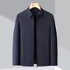 Lapel Men's Jacket Men's Solid Color Middle-aged Dad's Business Casual Jacket