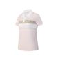 Golf Series Striped Comfortable Fashionable Easy Soft Short Sleeve Polo Shirt Women Tops Pink A11W525404F