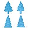 Shiny Glossy Christmas Tree Snowflake Ornaments Silicone Epoxy Resin Mold DIY Keychain Pendant for Valentine Gift