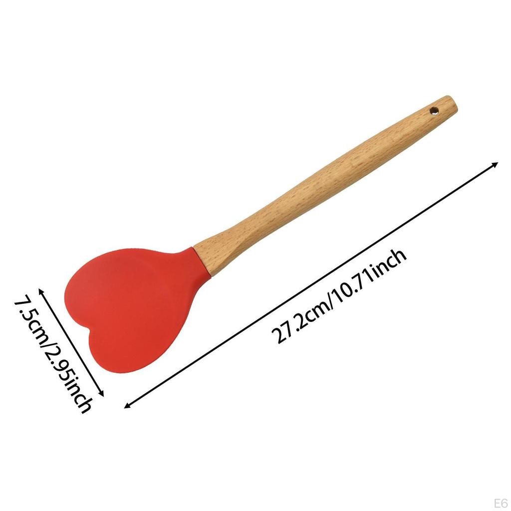 Heart Shaped Silicone Spreader ,Baking Spreader, Kitchen Utensil Spoon,for Cooking Mixing Cake Cream