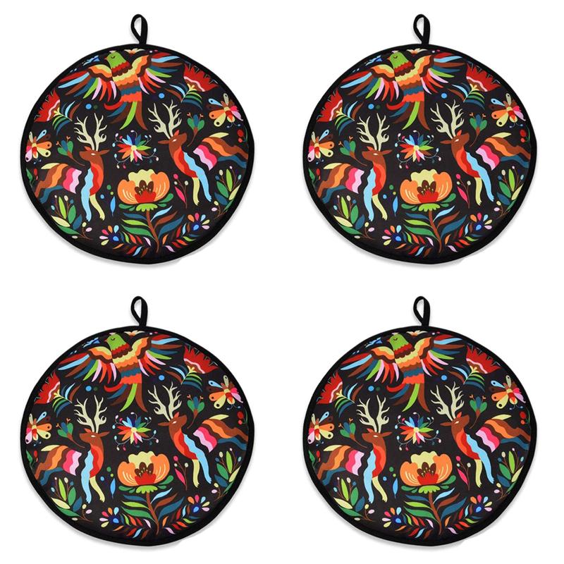

4Pcs 12Inch Cloth Bag For Burrito,Portable Tortilla Warmer Pouch Home For Microwave Restaurant Food Pancake,C