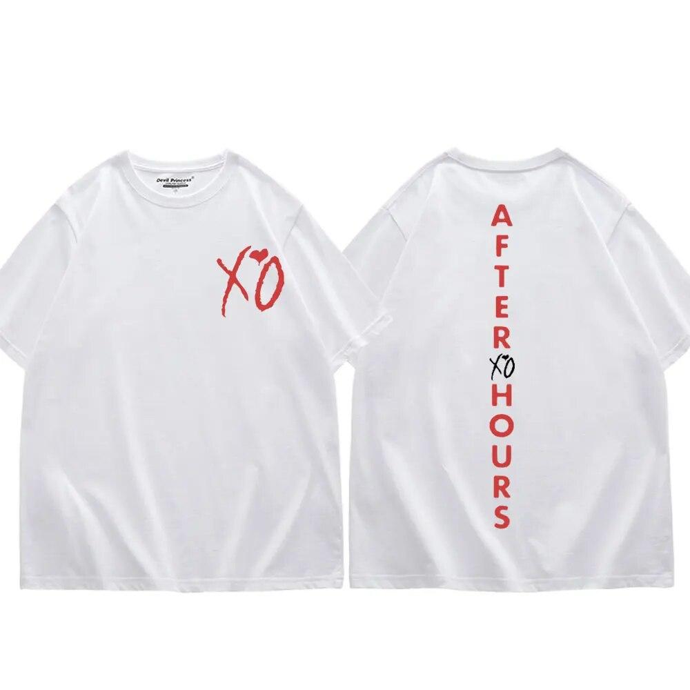 Sänger The Weeknd Album After Hours Print T-Shirt Sommer Trend Hip Hop Kurzarm T-Shirt Unisex Street Fashion Lose T-Shirts